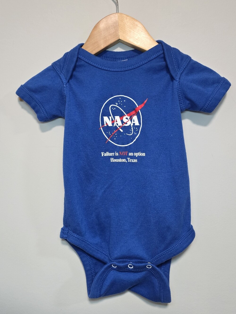 Nasa Blue Baby One-Piece Bodysuit 12M